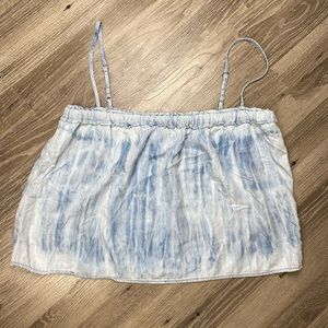 CLOTH & STONE Medium light blue chambray denim tank top